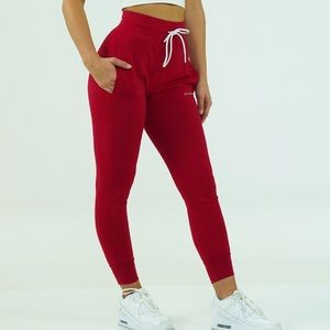 Ruby red joggers